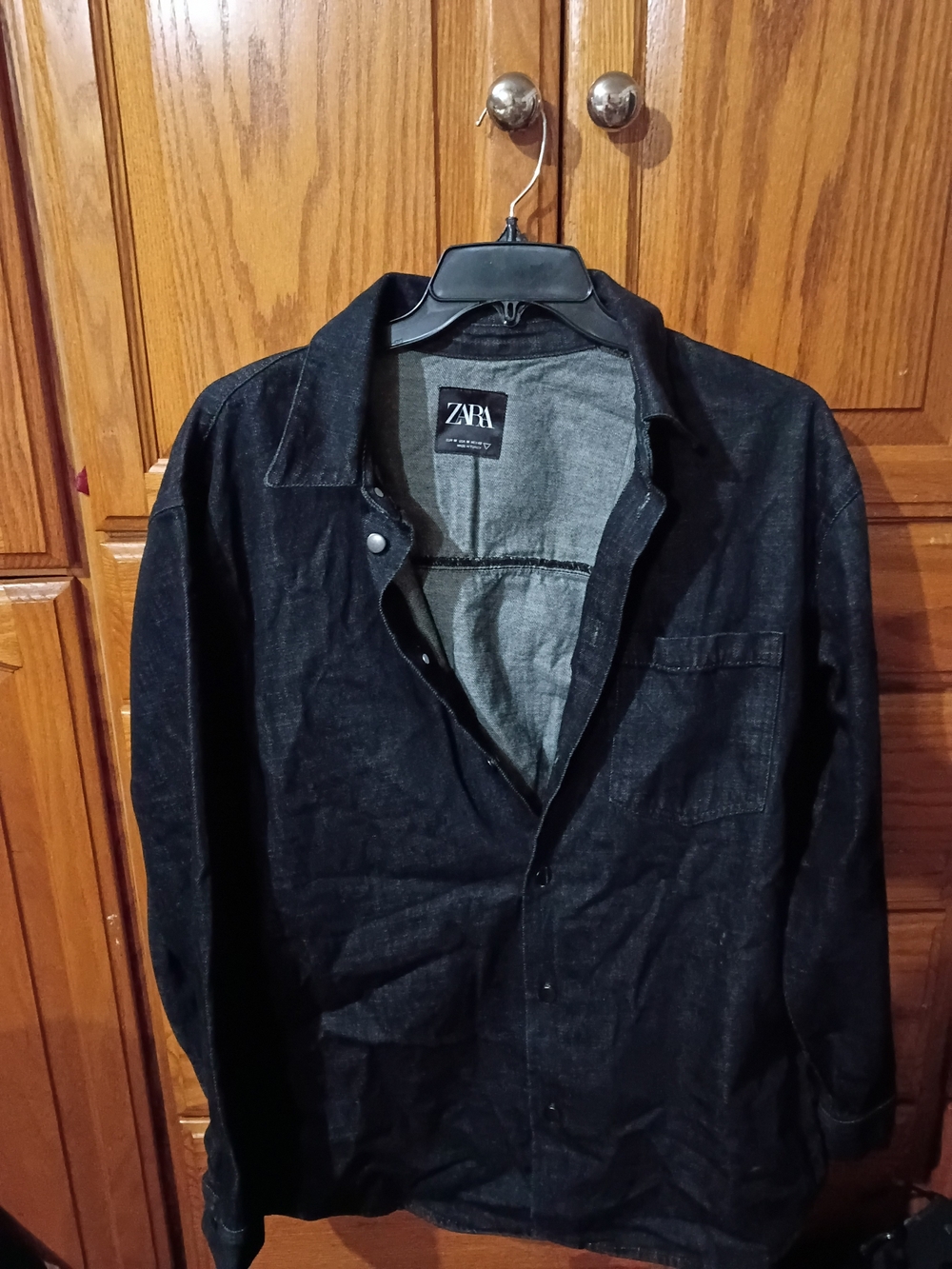 ZARA Men's BlueDenim Jacket - Classic Button-Up Coat